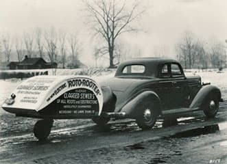 Roto Rooter car in the 1940s